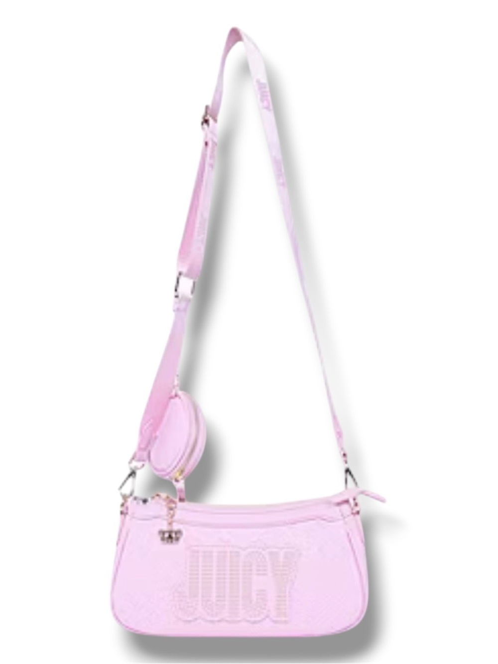 Juicy By Juicy Couture “On The Right Track” Pink Crossbody Bag
